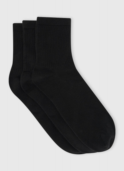 цена Базовые носки, 3 пары, Черный