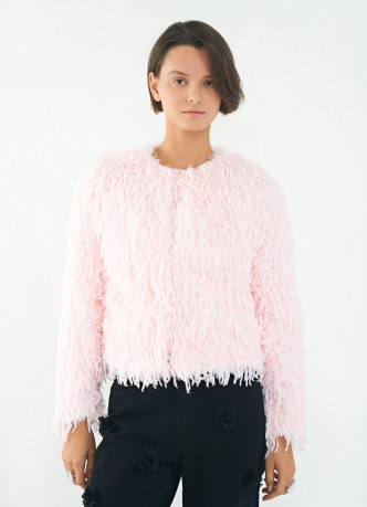 Укороченный фактурный жакет