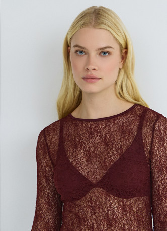 Кружевной лонгслив