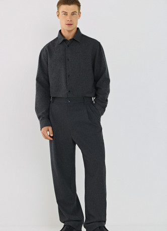 Широкие брюки из смесовой шерсти