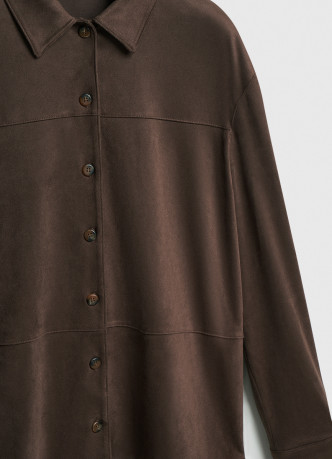 Рубашка из искусственной замши