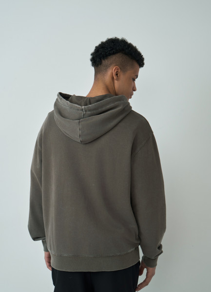 Худи с эффектом стирки 31048100299 Коричневый, размер 50, 52,44, 46, фото 3