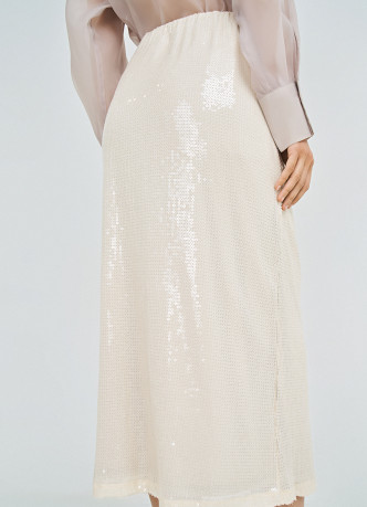 Прямая юбка с пайетками