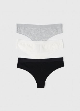 Трусы-бразилиана с мягкой резинкой, 3 шт.