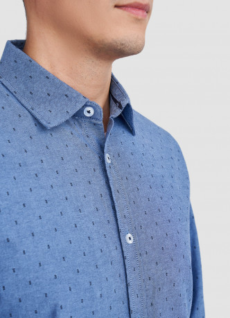 Рубашка Shaped Fit из хлопка Oxford с принтом