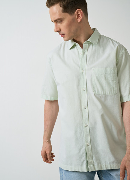 цена Рубашка из хлопка Oxford, Зеленый