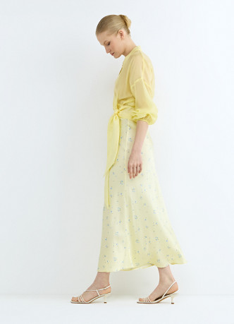 Юбка миди с цветочным принтом