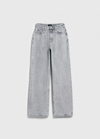 Широкие джинсы с высокой посадкой