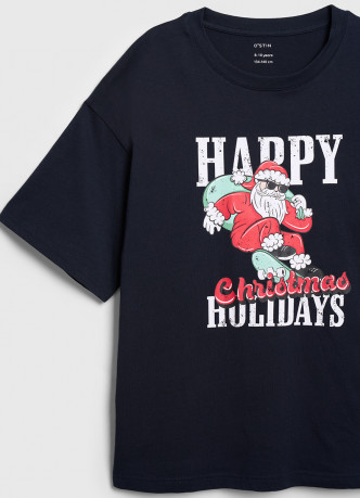 Футболка пижамная с принтом для мальчиков