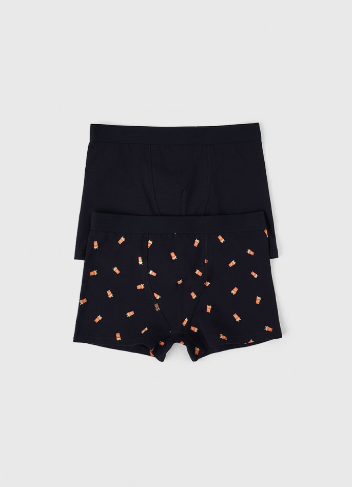Трусы-боксеры с принтом для мальчиков, 2 шт.