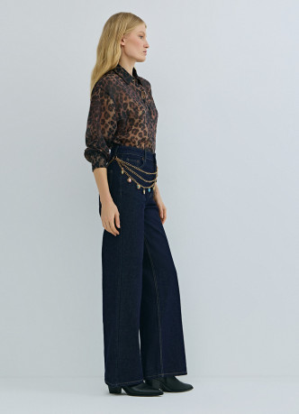 Широкие джинсы Wide leg с высокой посадкой