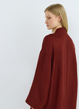 Кимоно на завязках из вискозы и льна