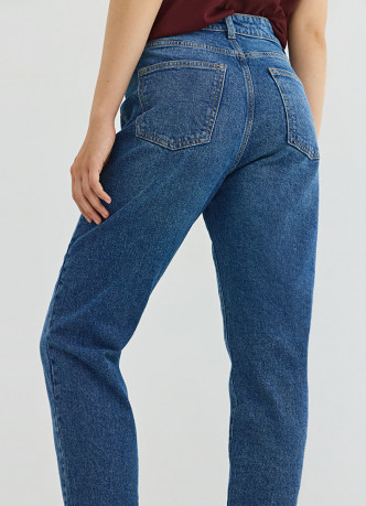 Джинсы Мом из плотного денима