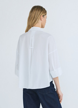 Рубашка в полоску с рукавом 3/4