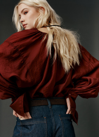 Блузка из тенселя с завязками