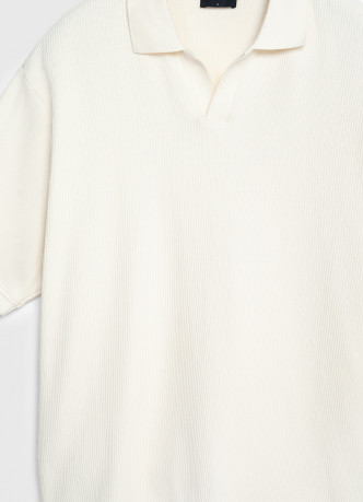 Поло из текстурной хлопковой ткани
