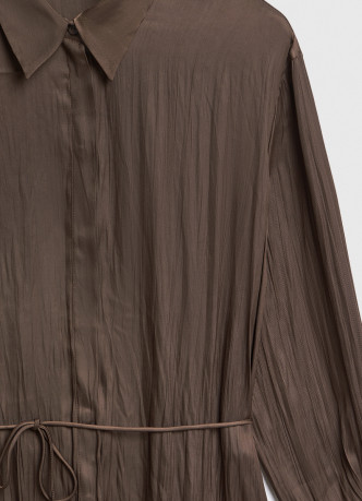 Блузка из сатина с поясом