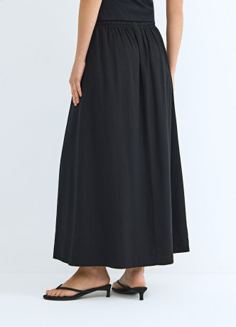 Юбка изо льна с поясом на кулиске