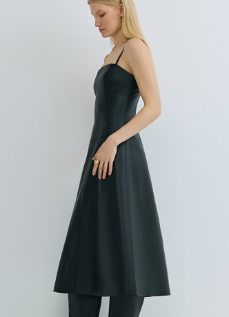 Платье-бюстье из искусственной кожи