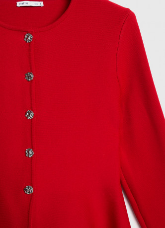 Кардиган с баской