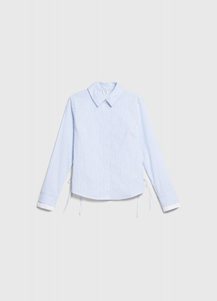 

Рубашка с утяжкой по бокам для девочек, Белый