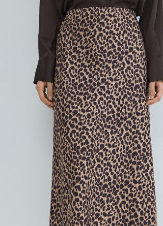 Сатиновая юбка А-силуэта