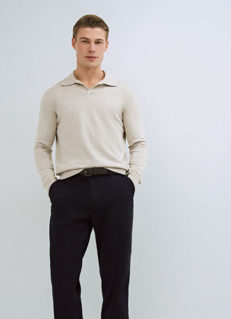 Чиносы из структурной ткани с ремнём