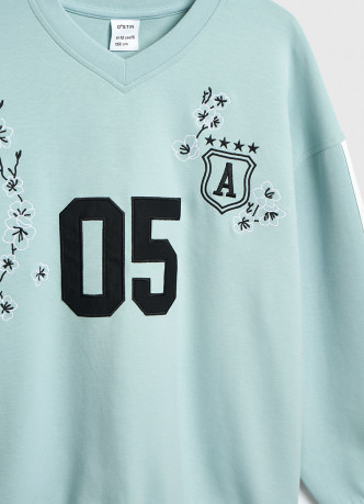 Свитшот с аппликацией для девочек