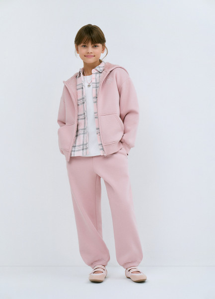 Трикотажные брюки для девочек Розовый 999₽