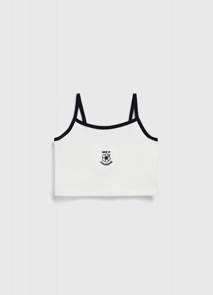 Топ с вышивкой для девочек, Белый