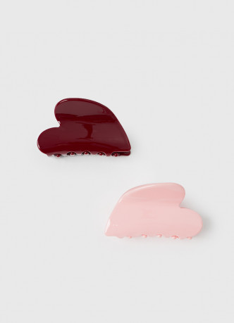 Заколка-краб в форме сердца для волос, 2 шт.