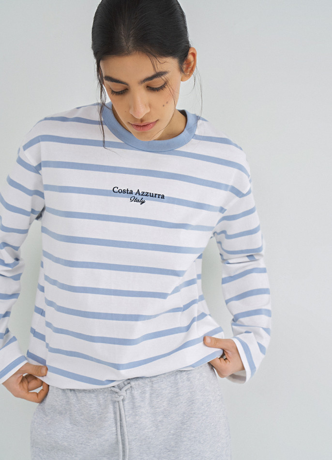 Лонгслив в полоску