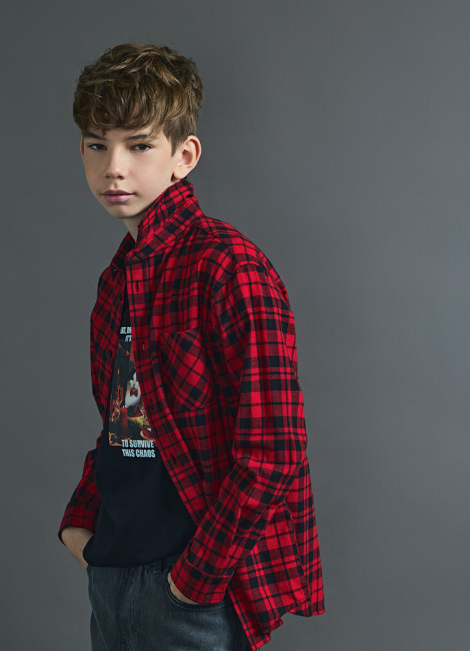 Рубашка в клетку для мальчиков
