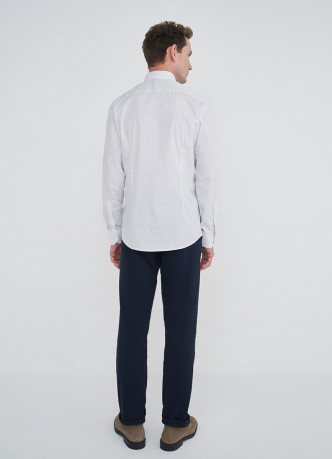 Рубашка Slim Fit из поплина