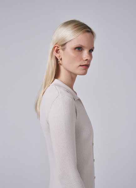 Вязаное платье из вискозы 31750720299 Бежевый, размер 42,48,46,44, фото 6