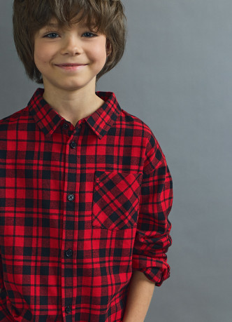 Рубашка в клетку для мальчиков