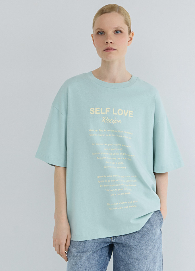 Футболка оверсайз с принтом