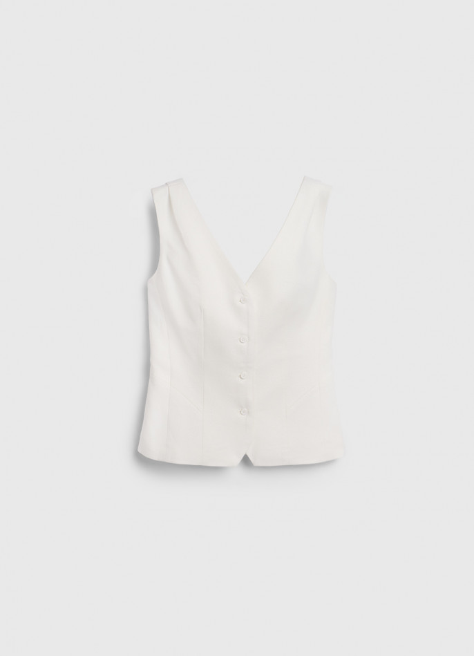 Жилет на пуговицах