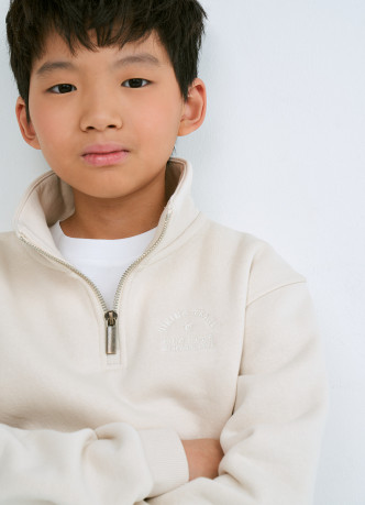 Свитшот с воротником-стойкой на молнии для мальчиков