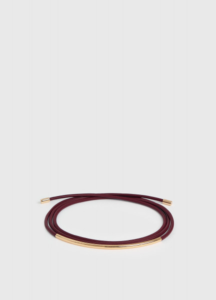 Пояс-шнур с металлической деталью, Фиолетовый