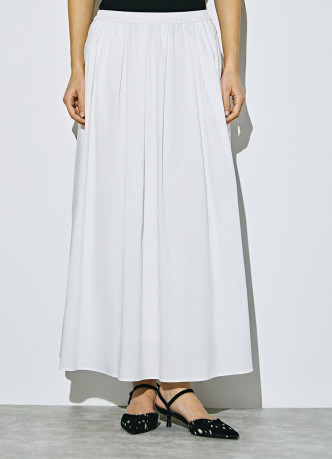 Юбка миди А-силуэта с эластичным поясом