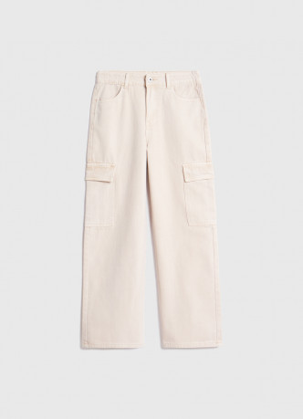 Джинсы с карго-карманами для девочек