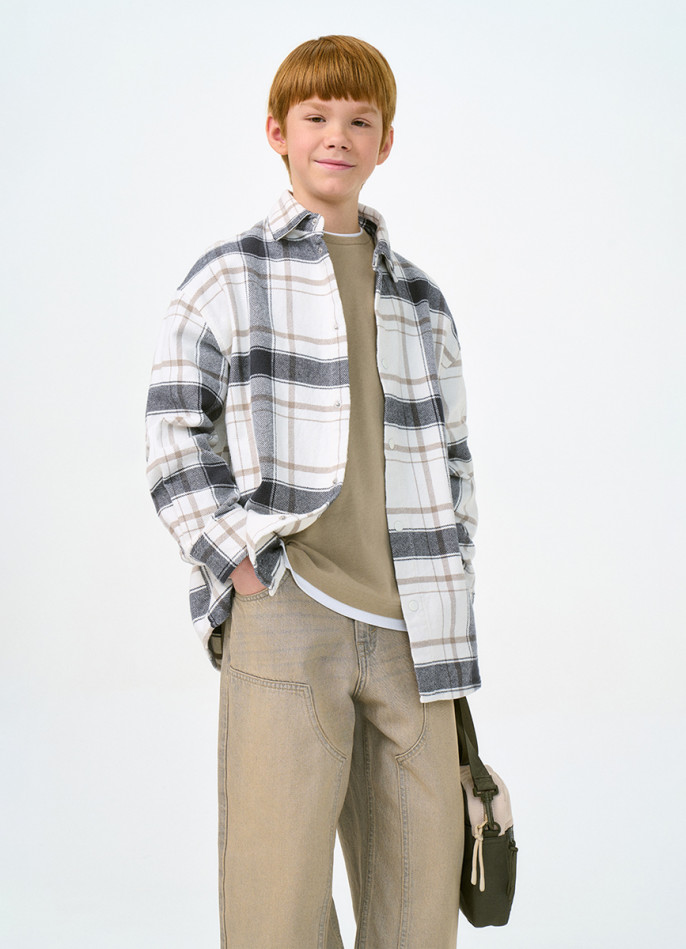Рубашка в клетку для мальчиков
