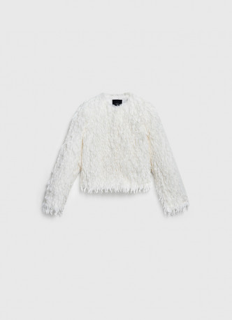 Укороченный фактурный жакет