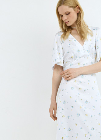 Платье миди с принтом