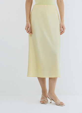 Сатиновая юбка миди А-силуэта