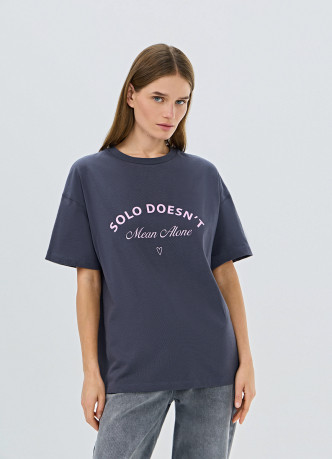 Футболка оверсайз с принтом