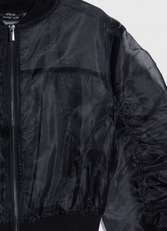 Бомбер из органзы для девочек