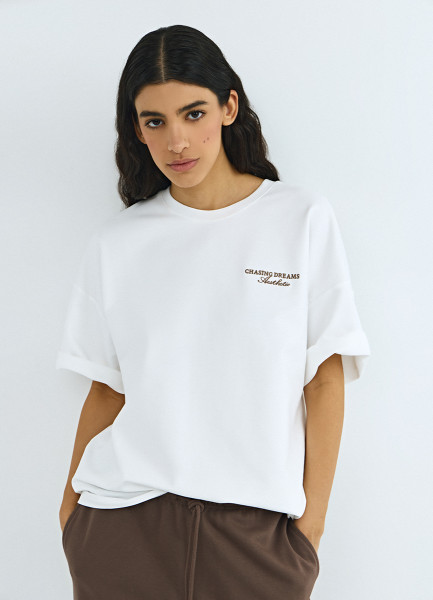 

Футболка с удлинёнными рукавами, Белый