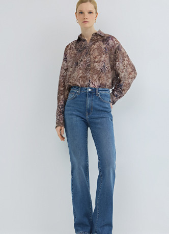 Джинсы Bootcut с высокой посадкой